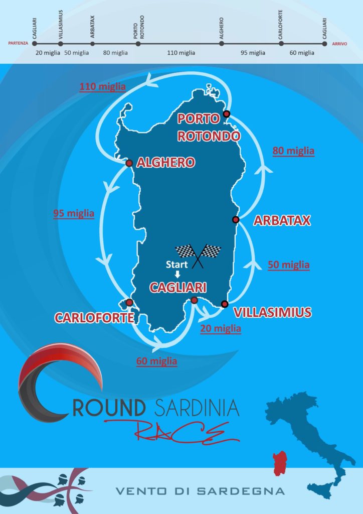 Round Sardinia Race 2017 Mappa tappe